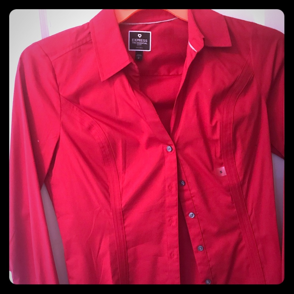 Express red blouse